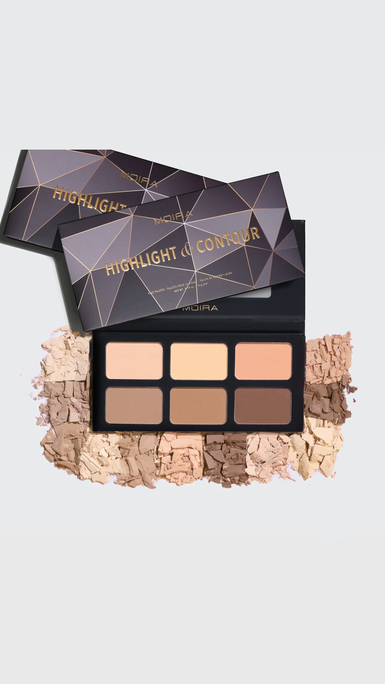 Paleta De iluminador Y Contorno Moira