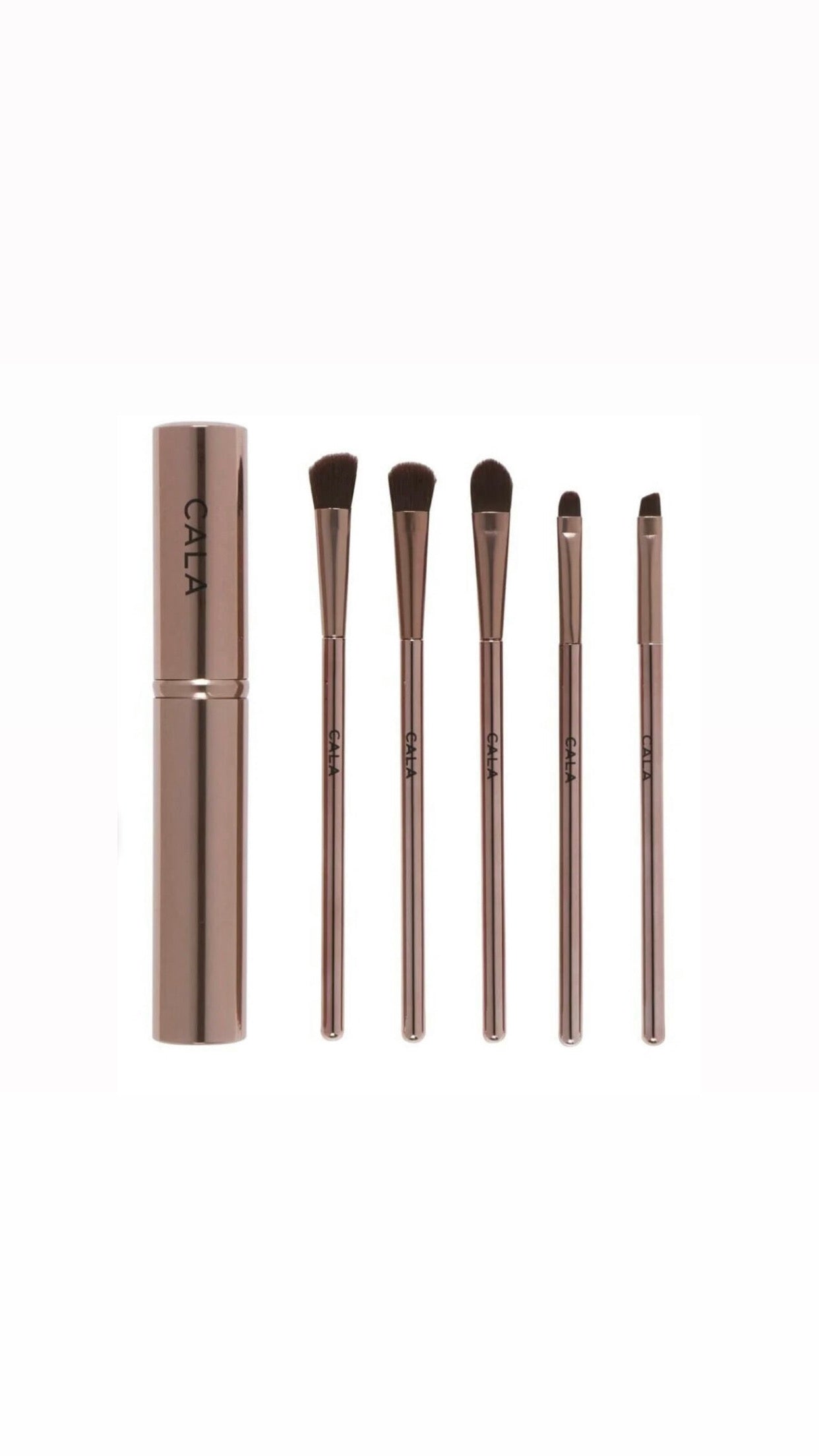 Set de brochas de ojos para viaje rose gold Cala