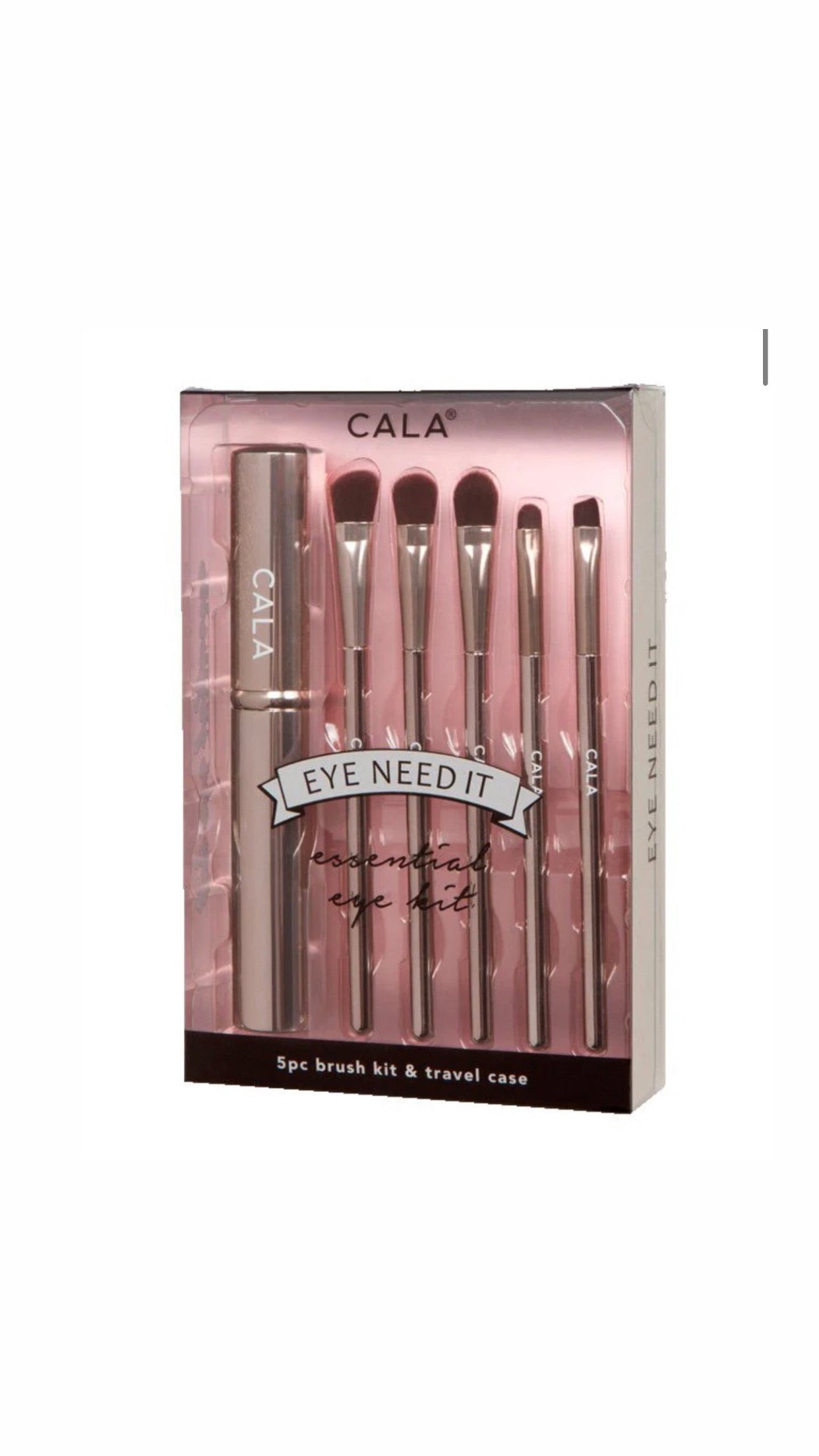Set de brochas de ojos para viaje rose gold Cala