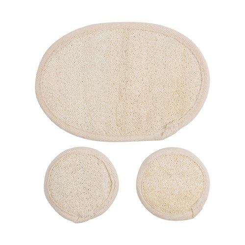 Almohadillas de lufa para el rostro y el cuerpo de cala Spa Solutions