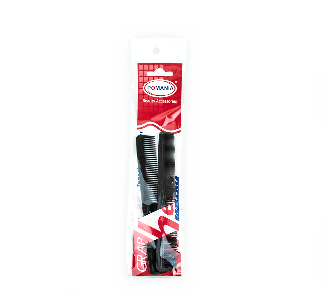 Pomania Paquete de 2 peines para el cabello tamaño mediano