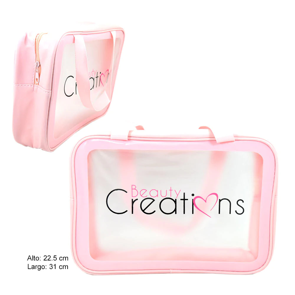 Bolsa de maquillaje rosa pastel Beauty Creations