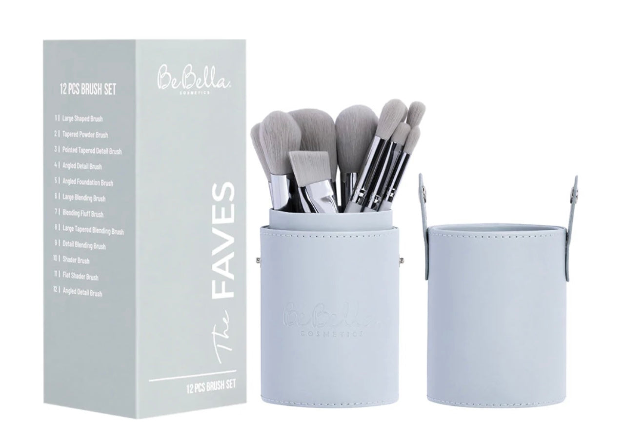 Brochas en Cilindro the faves 12 piezas Bebella