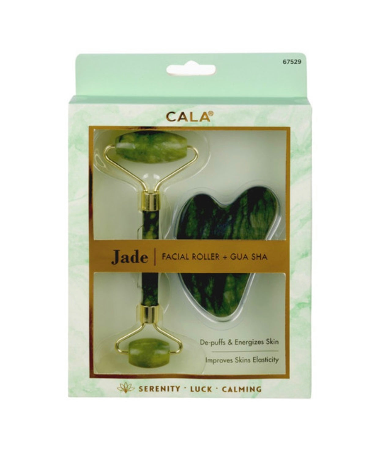 Set De Rodillo Facial + Gua-Sha