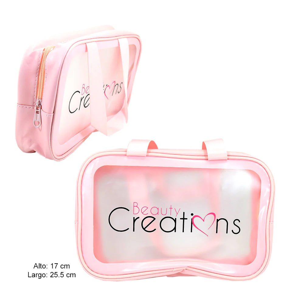 Bolsa De Maquillaje “Rosa Pastel “