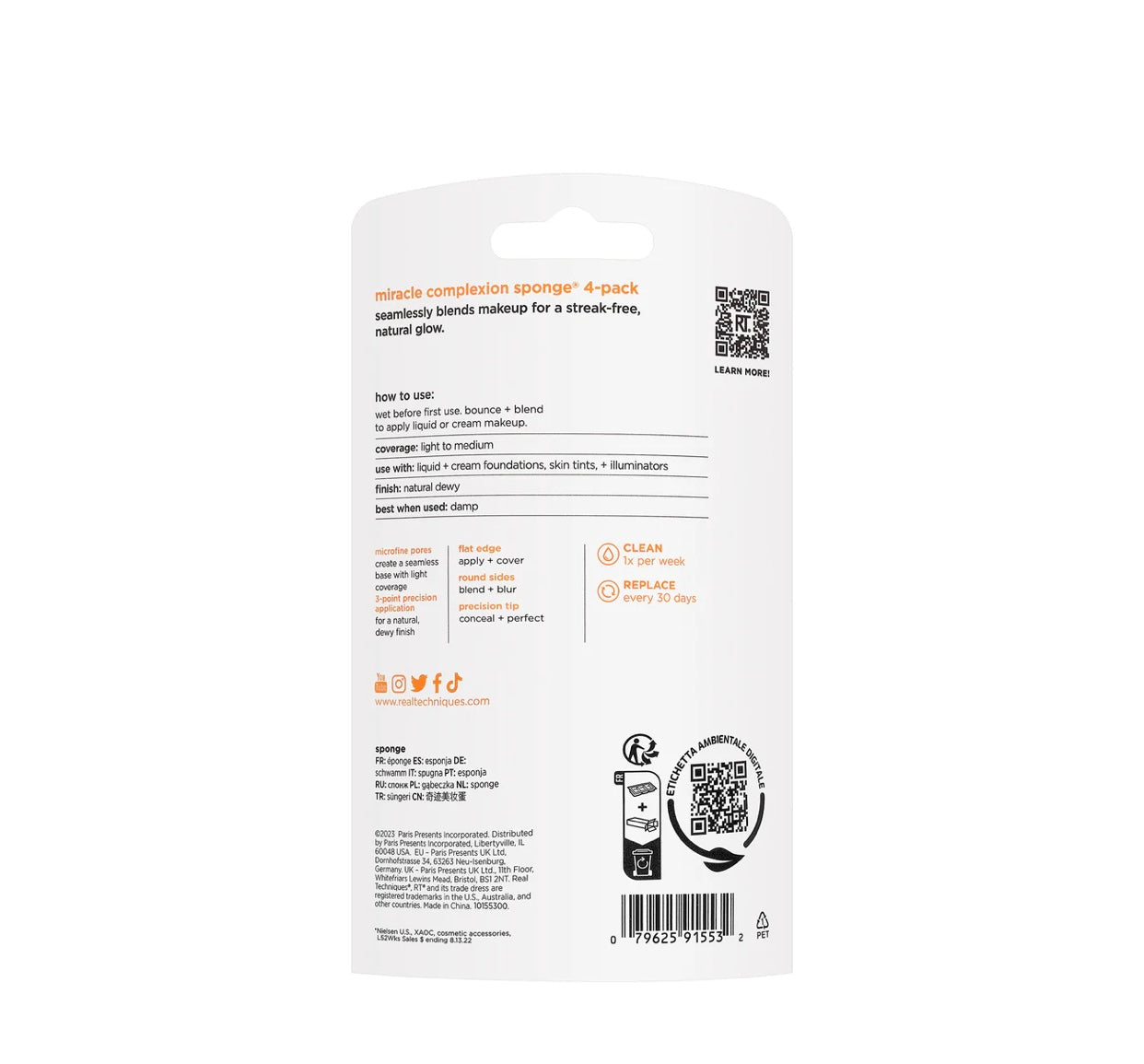 Esponja de tez milagrosa, 4 unidades