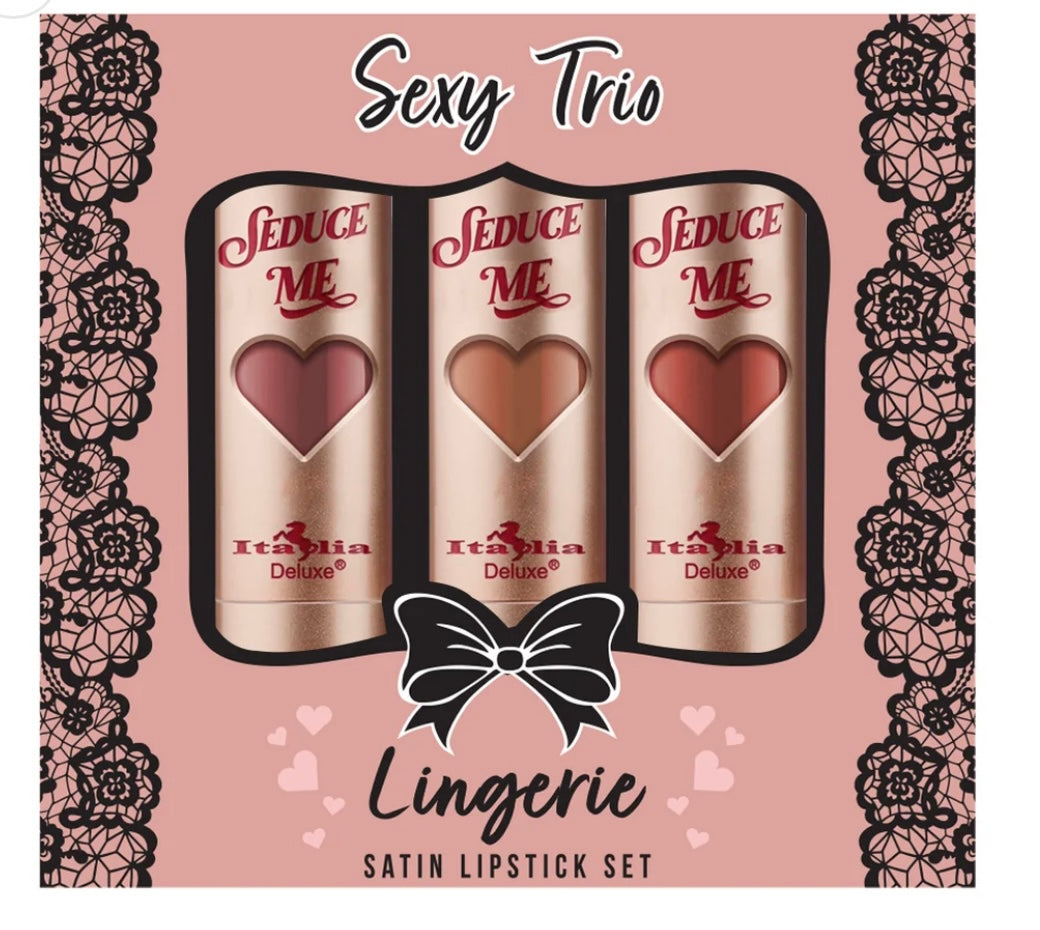 Set de Labiales Sexy Trío “Lingerie”