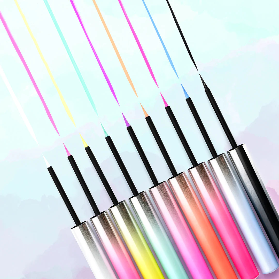 Coleccion de delineadores de ojos pastel