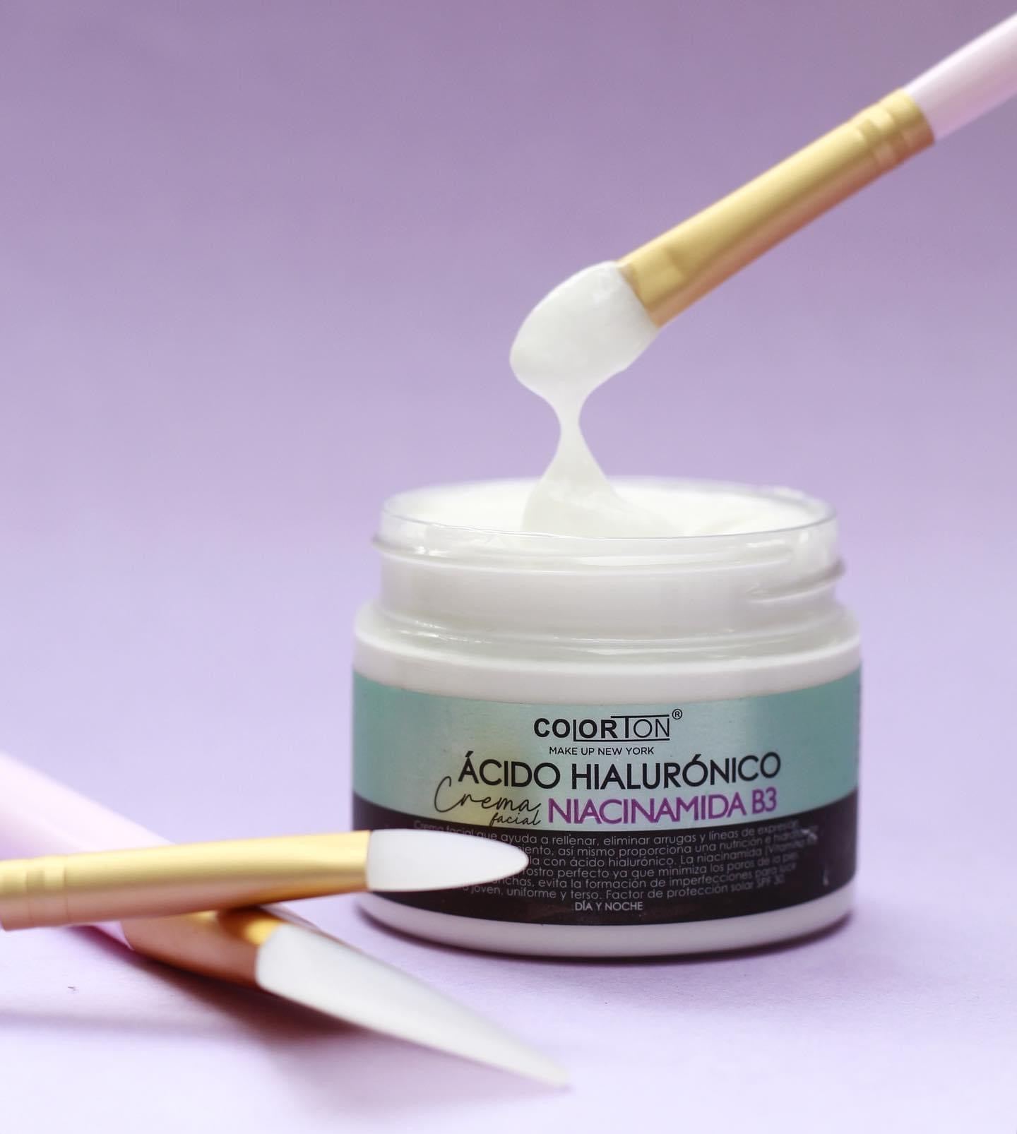 CREMA FACIAL ÁCIDO HIALURÓNICO Y NIACINAMIDA B3 COLORTON