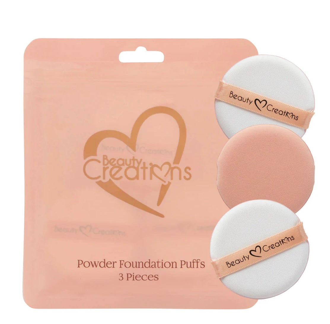 Puffs para polvo compacto 3 piezas Beauty Creations