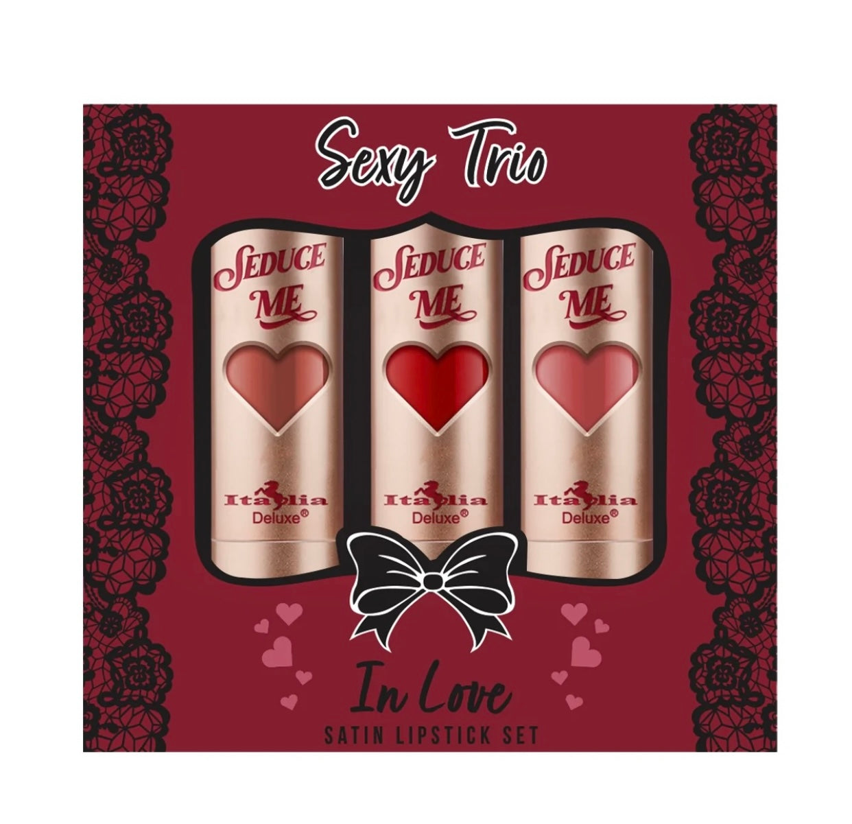 Set Lapiz Labial Trío Satin “ In Love “
